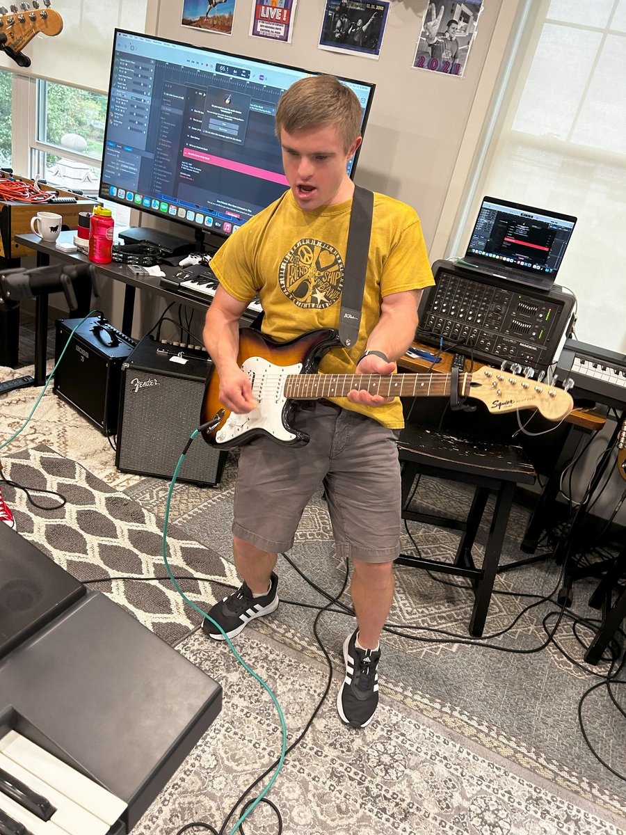 Friendship Band practice guitar at ICC